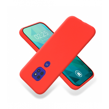 ETUI GUMA SMOOTH NA TELEFON MOTOROLA MOTO G9 / G9 PLAY / E7 PLUS CZERWONY