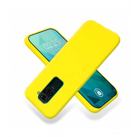ETUI GUMA SMOOTH NA TELEFON XIAOMI REDMI NOTE 9 / 10X 4G ŻÓŁTY