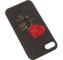HAFT RÓŻA ETUI NA TELEFON IPHONE 7 4.7'' A1586 /A1688 CZARNY