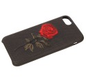 HAFT RÓŻA ETUI NA TELEFON IPHONE 7 4.7'' A1586 /A1688 CZARNY