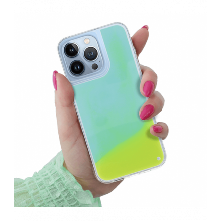 ETUI LIQUID NEON NA TELEFON APPLE IPHONE 13 PRO ZIELONY