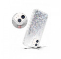 ETUI LIQUID SPARKLE NA TELEFON APPLE IPHONE 12 MINI SREBRNY