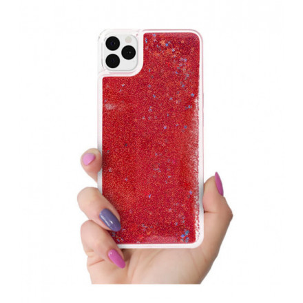 ETUI LIQUID SPARKLE NA TELEFON APPLE IPHONE 11 PRO CZERWONY