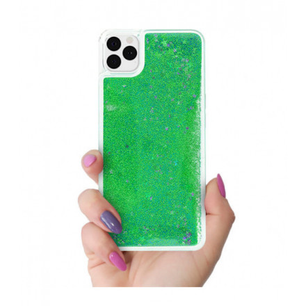 ETUI LIQUID SPARKLE NA TELEFON APPLE IPHONE 11 PRO ZIELONY