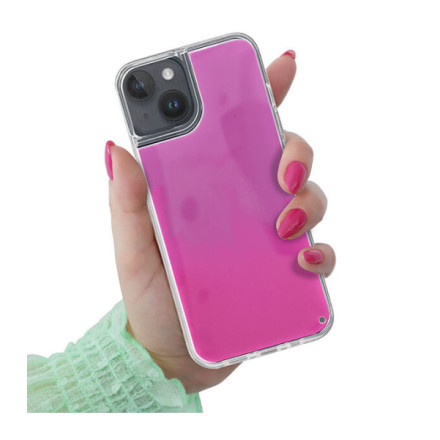 ETUI LIQUID NEON NA TELEFON APPLE IPHONE 14 RÓŻOWY