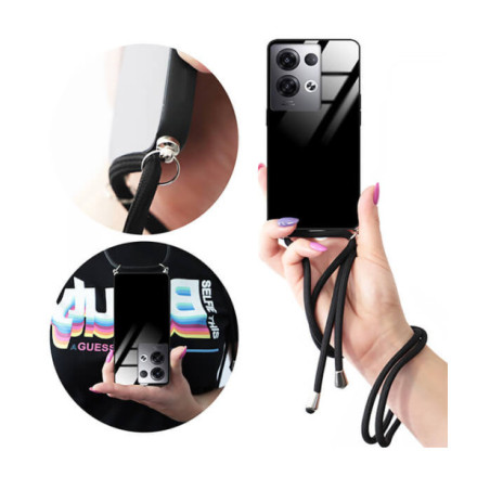 ETUI CROSS GLAM NA TELEFON OPPO RENO 8 PRO PLUS BLACK