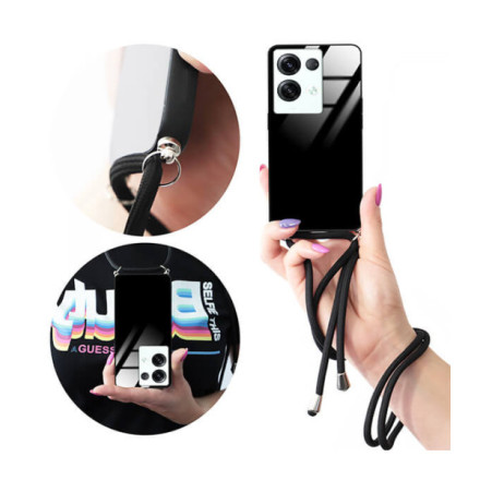 ETUI CROSS GLAM NA TELEFON OPPO RENO 8 PRO 5G BLACK