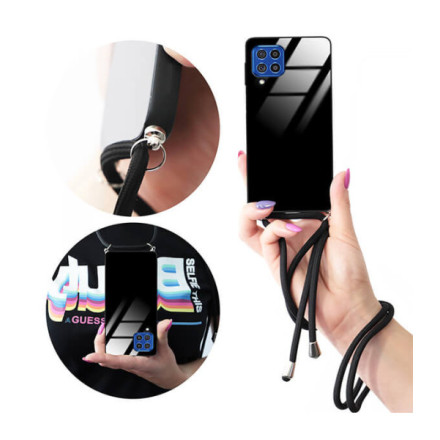 ETUI CROSS GLAM NA TELEFON SAMSUNG GALAXY F62 / M62 BLACK