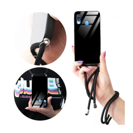 ETUI CROSS GLAM NA TELEFON SAMSUNG A40 BLACK