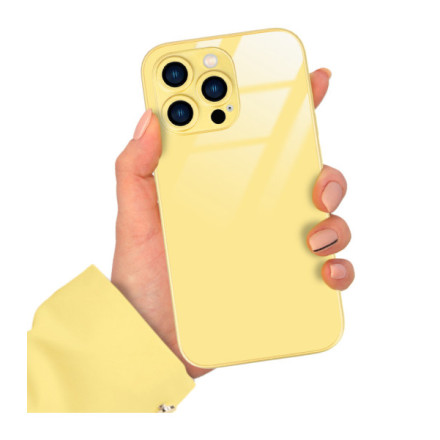 ETUI YELLOW CASE GLASS APPLE IPHONE 13 PRO ST_COL105