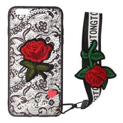 ETUI HAFT KORONKA IPHONE 6 / 6s PLUS CZARNY