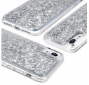 ETUI LIQUID SPARKLE NA TELEFON IPHONE X/XS SREBRNY