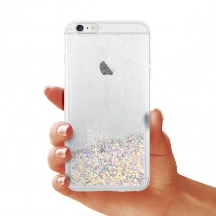 ETUI LIQUID SPARKLE NA TELEFON IPHONE 6 PLUS SREBRNY