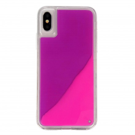 ETUI LIQUID NEON NA TELEFON IPHONE X / XS RÓŻOWY