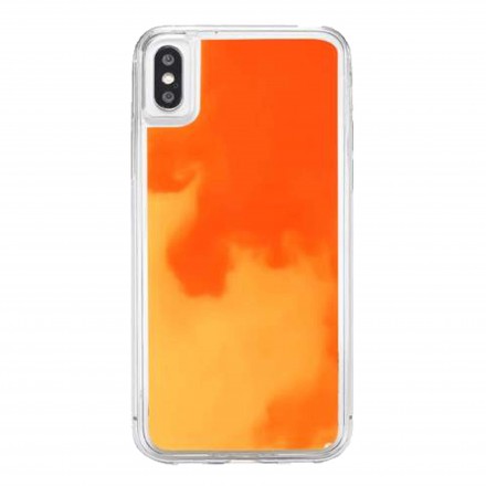 ETUI LIQUID NEON NA TELEFON IPHONE X / XS POMARAŃCZOWY