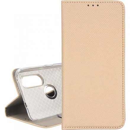 ETUI BOOK MAGNET NA TELEFON MOTOROLA ONE VISION / P40 ZŁOTY