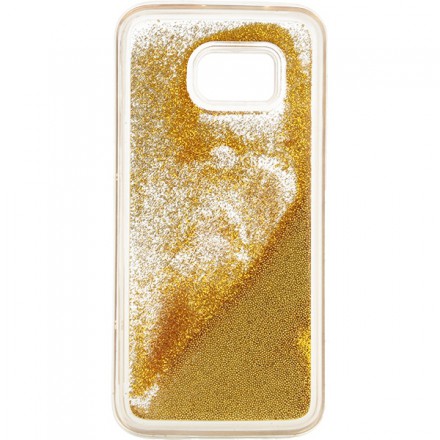 ETUI GUMA LIQUID PEARL SAMSUNG S7 EDGE G935 ZŁOTY
