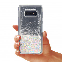 ETUI LIQUID SPARKLE NA TELEFON SAMSUNG GALAXY S10 LITE SREBRNY