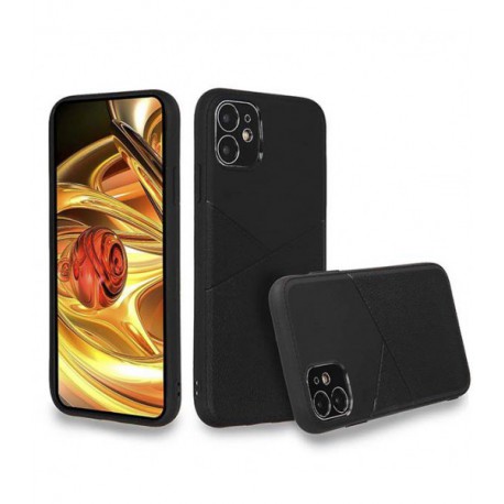 ETUI GUMA SKÓRA NA TELEFON HUAWEI Y5 2019 CZARNY