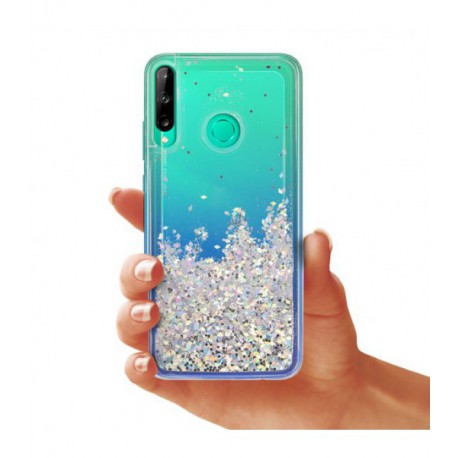 ETUI LIQUID SPARKLE NA TELEFON HUAWEI P40 LITE E SREBRNY