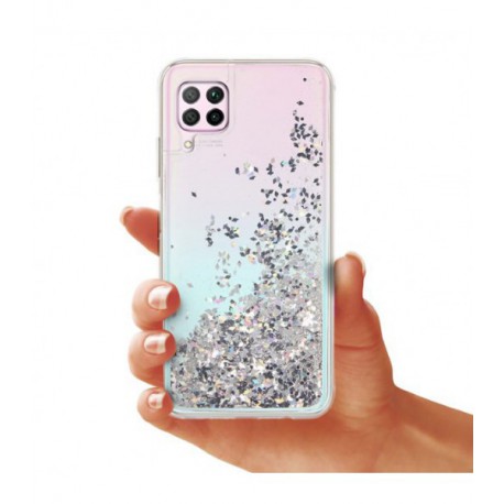 ETUI LIQUID SPARKLE NA TELEFON HUAWEI P40 LITE SREBRNY