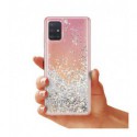 ETUI LIQUID SPARKLE NA TELEFON SAMSUNG GALAXY A51 SREBRNY