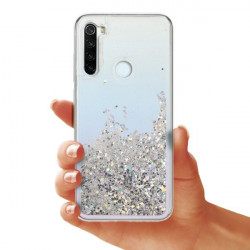 ETUI LIQUID SPARKLE XIAOMI REDMI NOTE 8T SREBRNY