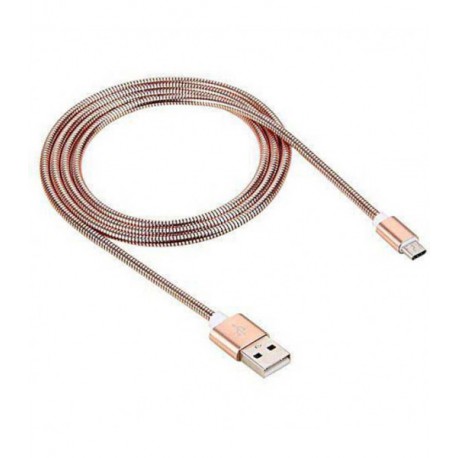 KABEL USB METAL TYP C RÓŻOWO-ZŁOTY