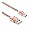 KABEL USB METAL TYP C RÓŻOWO-ZŁOTY