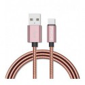 KABEL USB METAL TYP C RÓŻOWO-ZŁOTY