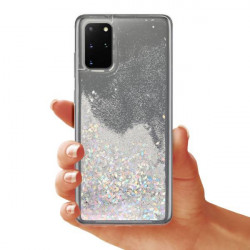 ETUI LIQUID SPARKLE NA TELEFON SAMSUNG GALAXY S20 PLUS SREBRNY