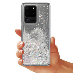 ETUI LIQUID SPARKLE NA TELEFON SAMSUNG GALAXY S20 ULTRA SREBRNY