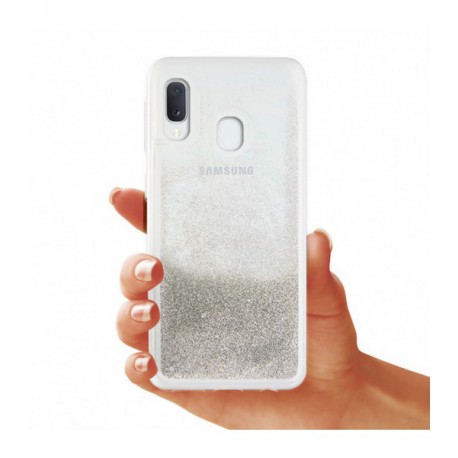 ETUI LIQUID PEARL NA TELEFON SAMSUNG GALAXY A20E SREBRNY