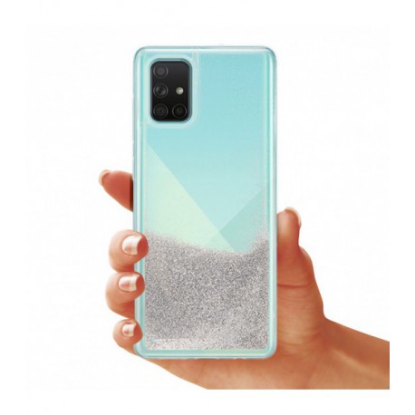 ETUI LIQUID PEARL NA TELEFON SAMSUNG GALAXY A71 SREBRNY