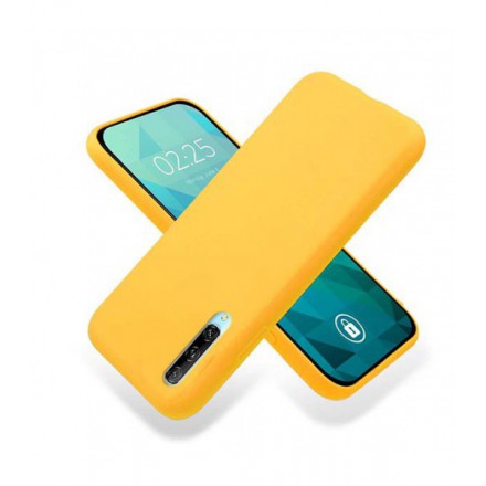ETUI GUMA SMOOTH NA TELEFON HUAWEI P SMART 2019 POMARAŃCZOWY