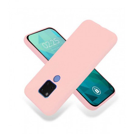 ETUI GUMA SMOOTH NA TELEFON HUAWEI MATE 20 PUDROWY RÓŻ