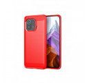 ETUI CARBON NA TELEFON XIAOMI MI 11 PRO CZERWONY